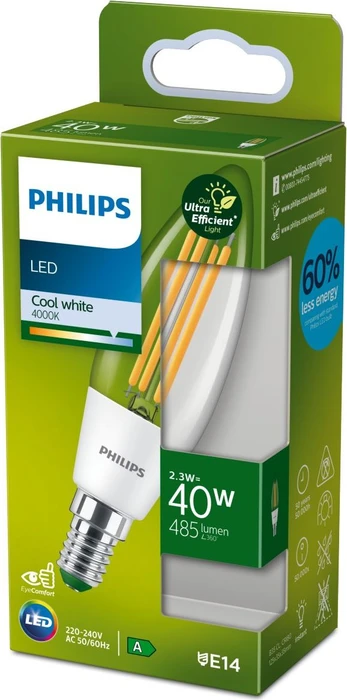 Philips Classic LED Kerze UE EELA E14 2.3-40W/840
