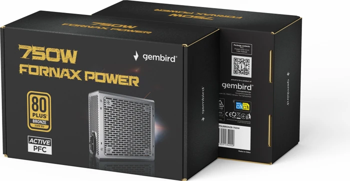 Gembird Fornax Power Bronze schwarz 750W, ATX 2.4