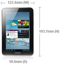 Samsung Galaxy Tab 2 7.0 P3100, grau, 8GB, UMTS