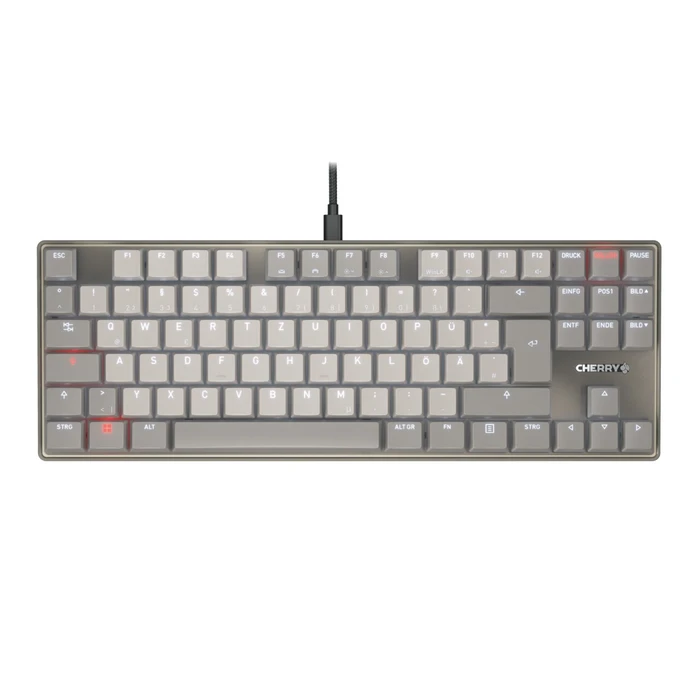 Cherry KC 500 MX LP TKL, warm grey, MX LOW PROFILE 2.0 IVORY, USB, DE
