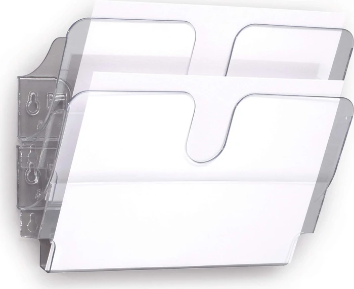 Durable Flexiplus 2 Prospekthalter, 2 Fächer, A4, quer, transparent