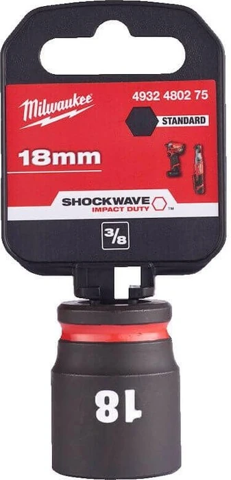 Milwaukee Shockwave Außensechskant Steckschlüssel 3/8", 18x34mm, 1 Stück