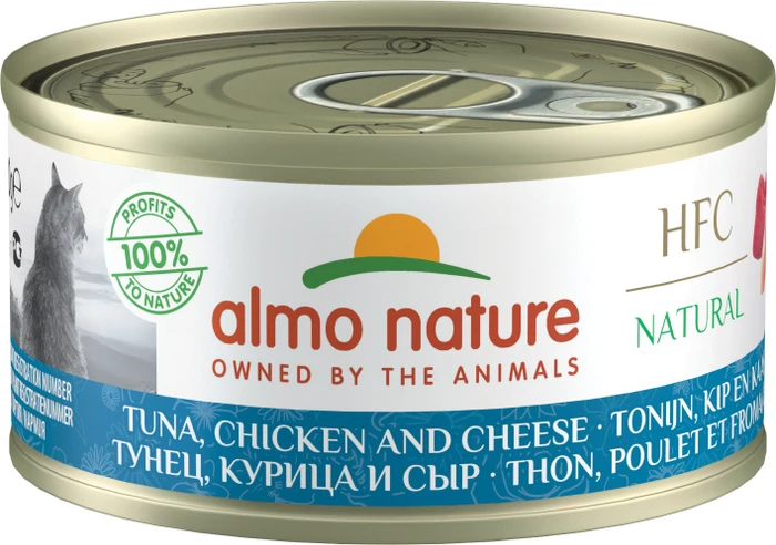 almo nature HFC Natural Cats 70 II, Thunfisch, Huhn und Käse, 70g