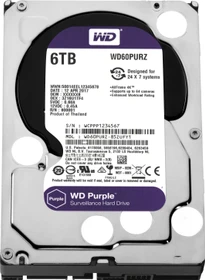 Western Digital WD Purple 6TB, 24/7, 512e / 3.5" / SATA 6Gb/s