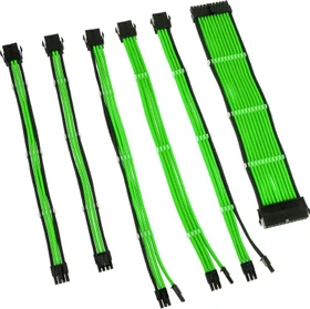 Kolink Core Adept Braided Cable Extension Kit, Green (COREADEPT-EK-GRN)