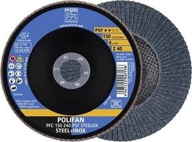 Pferd PFC 150 Z 40 PSF STEELOX POLIFAN Fächerschleifscheibe K40, 150x22.23mm, 10 Stück