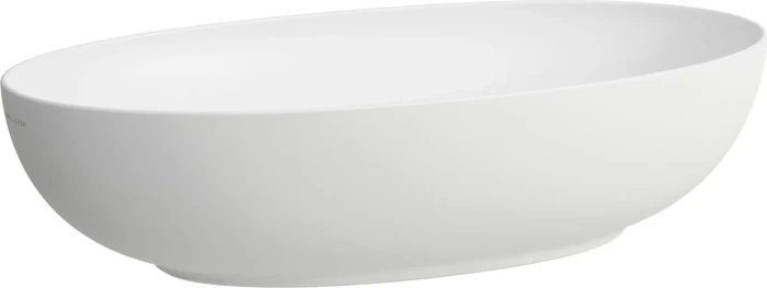 Laufen Ilbagnoalessi Waschtisch-Schale, oval, inkl. Ablaufventil mit Ventilabdeckung Keramik, weiß matt