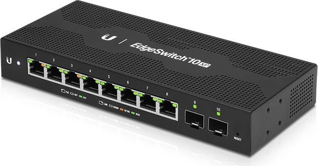 Ubiquiti EdgeSwitch 10 XP Desktop Gigabit Managed Switch, 8x RJ-45, 2x SFP, 15W passiv PoE