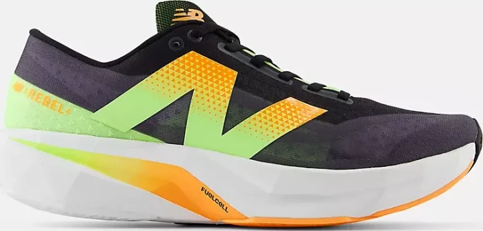 New Balance FuelCell Rebel v4 black/graphite/white peach (Herren)