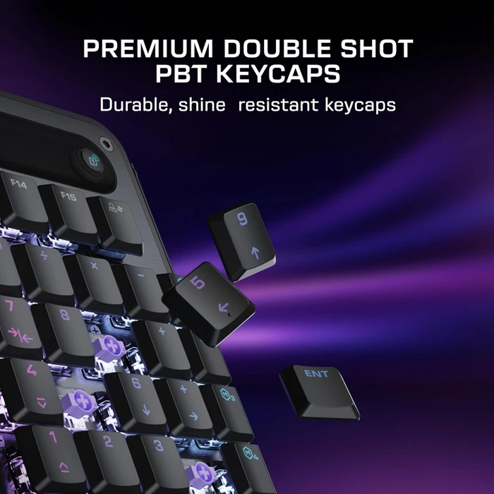 Turtle Beach Command Series KP7 Gaming Keypad, schwarz, Low-Profile TITAN Hall-Effect, USB-A