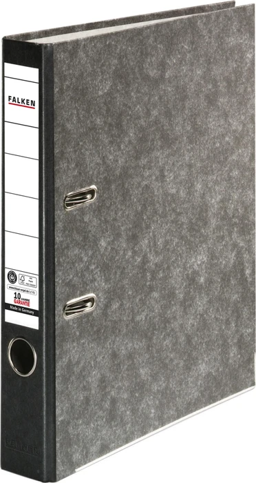 Falken Wolkenmarmor Ordner 2-Ring Recycling, 50mm, A4, schwarz
