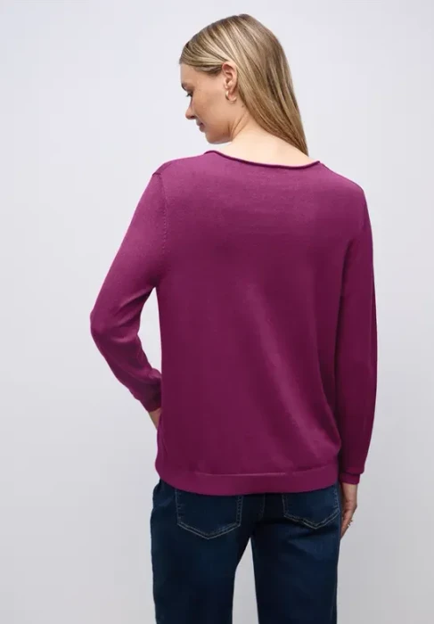 Street One V-Neck Pullover berry paradise (Damen)