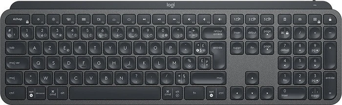 Logitech MX Keys, schwarz, USB/Bluetooth, FR