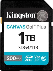 Kingston Canvas Go! Plus Gen4 R200/W160 1TB, UHS-I U3, Class 10