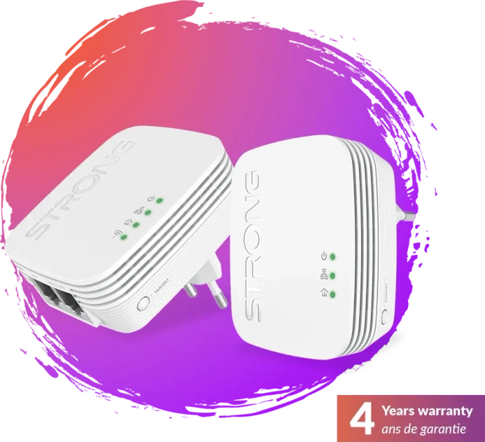 Strong Powerline Wi-Fi 600 Kit Mini, Powerline/WLAN-Access Point und Powerline-Adapter Set, 2er-Bundle
