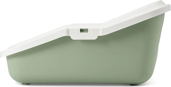 Savic Aseo offene Katzentoilette, hinten erhöht, Botanical Green