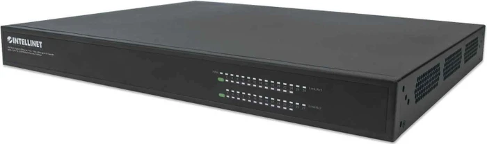 Intellinet AV Switch Rackmount Gigabit Smart Switch, 24x RJ-45, 2x SFP, 2x RJ-45/SFP, 425W PoE+