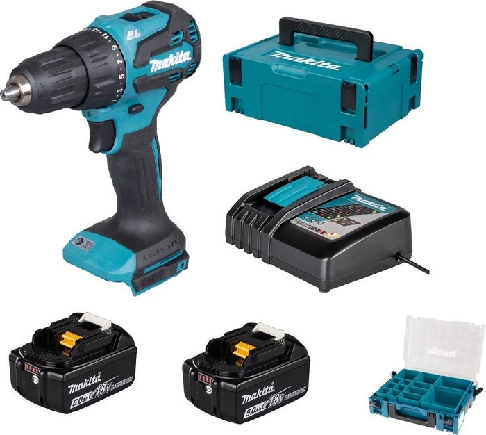 Makita DHP490TJX9 LXT Akku-Schlagbohrschrauber inkl. MAKPAC + 2 Akkus 5.0Ah