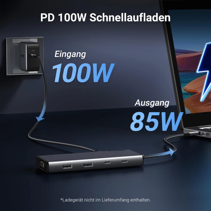 Ugreen Revodok Pro 308 - VGA, USB-C 3.1 [Stecker]