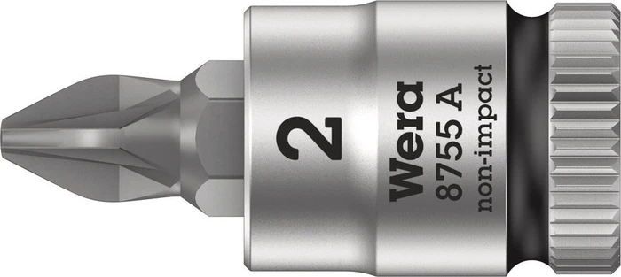 Wera 8755 A Zyklop Pozidriv Steckschlüssel 1/4", PZ2x28mm