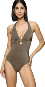 Triumph Midnight Swim Neckholder mit Cups Badeanzug havanna (Damen)
