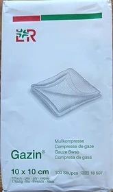 Lohmann & Rauscher Gazin Mullkompresse unsteril 12-fach, 10 x 10cm, 100 Stück