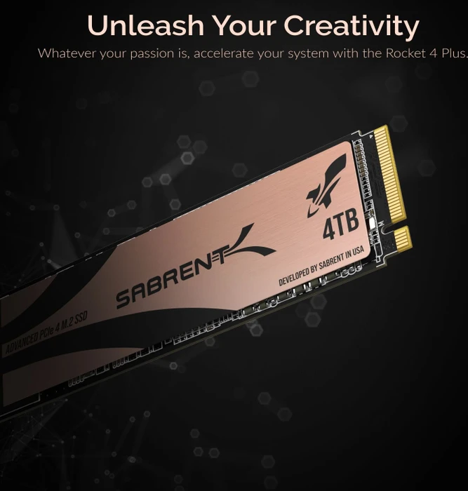 Sabrent Rocket 4 Plus 4TB, M.2 2280 / M-Key / PCIe 4.0 x4