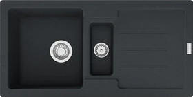 Franke Strata STG 651-86 Einbau Becken reversibel mit Ablauffernbedienung onyx
