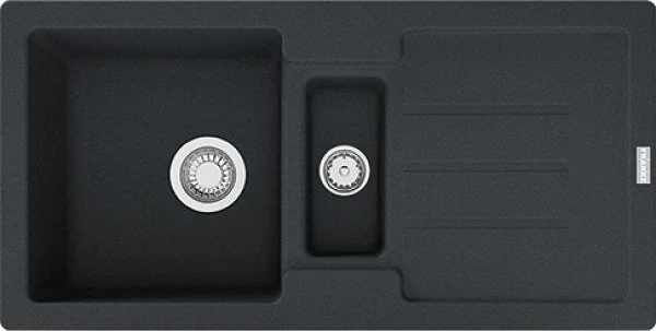 Franke Strata STG 651-86 Einbau Becken reversibel mit Ablauffernbedienung onyx