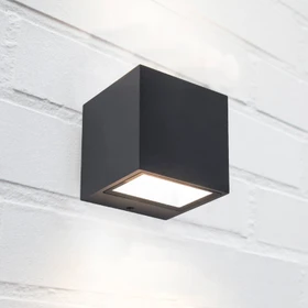 Lutec Gemini Square 2 LED Wandleuchte dark grey