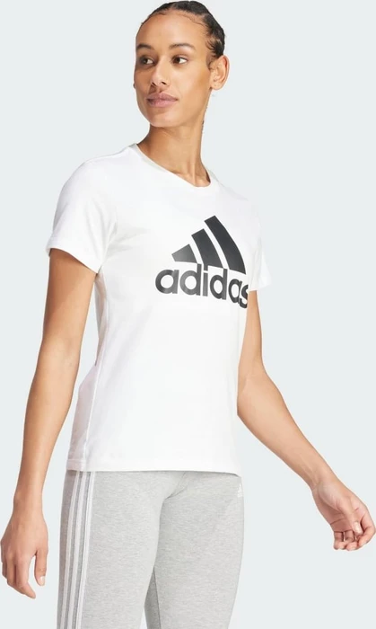 adidas Loungewear Essentials Logo T-Shirt kurzarm weiß/schwarz (Damen)