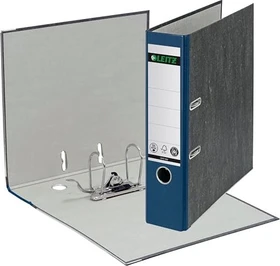 Leitz Qualitäts Ordner 2-Ring 180° Klimaneutral, 80mm, A4, schwarz/blau, 20er-Pack
