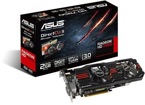 ASUS Radeon HD 7850 DirectCU II, HD7850-DC2-2GD5-V2, 2GB GDDR5, 2x DVI, HDMI, DP