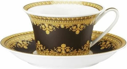 Rosenthal Versace I love Baroque Teetasse mit Untertasse 220ml nero, 2-tlg.