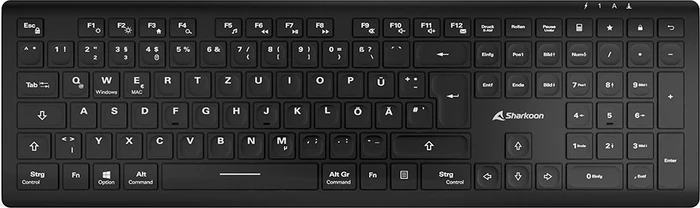 Sharkoon OfficePal K30W Wireless Keyboard, schwarz, USB, DE