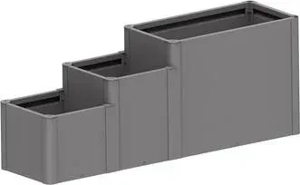 Biohort DaVinci 3 Pflanzkasten-System Hochbeet 201x53cm quarzgrau-metallic