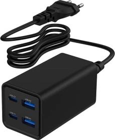 Gembird 4-Port Schnellladegerät GaN USB PD 65W schwarz