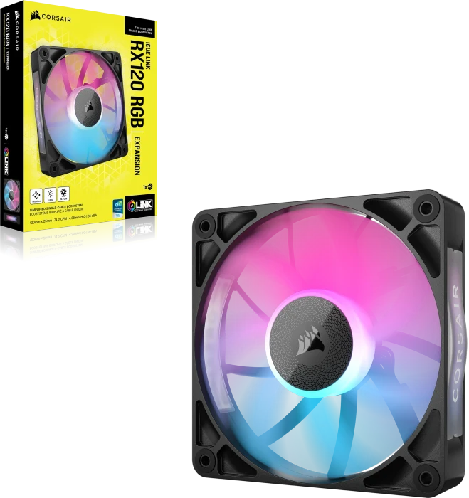 Corsair iCUE LINK RX120 RGB Expansion Kit, schwarz, 120mm