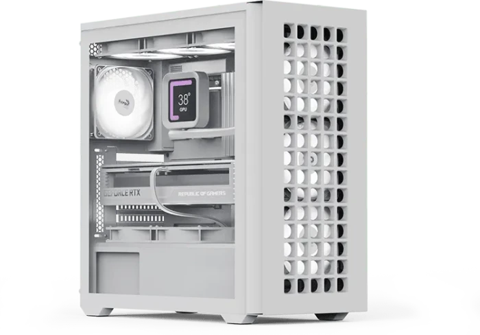 AeroCool D502A White, Glasfenster