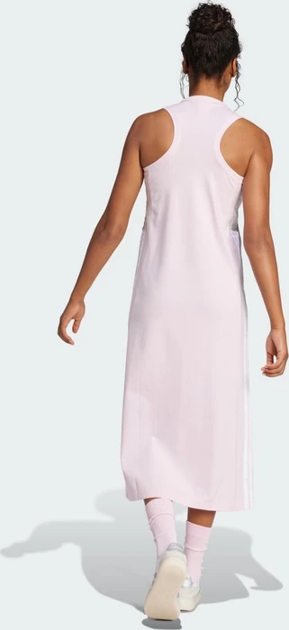 adidas Essentials 3-Streifen Long Racerback Kleid clear pink/white (Damen)