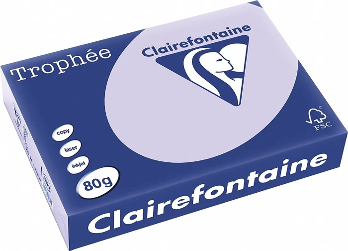 Clairefontaine Trophée Universalpapier matt lila, A4, 80g/m², 500 Blatt