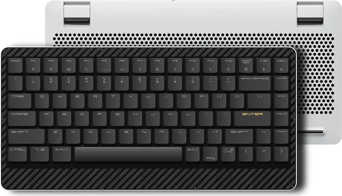 Lofree Edge, Metallic Silber, LEDs weiß, Kailh LOW PROFILE POM 2.0, USB/Bluetooth, US