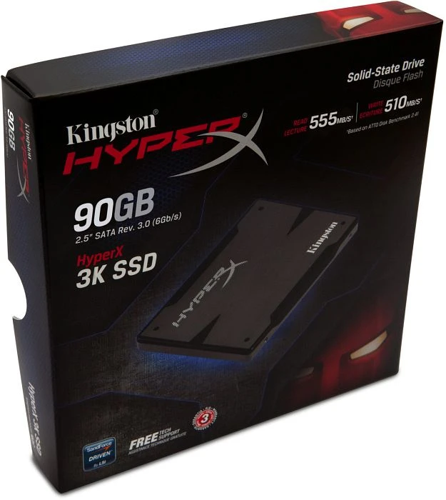 Kingston FURY 3K SSD schwarz 90GB, 2.5" / SATA 6Gb/s