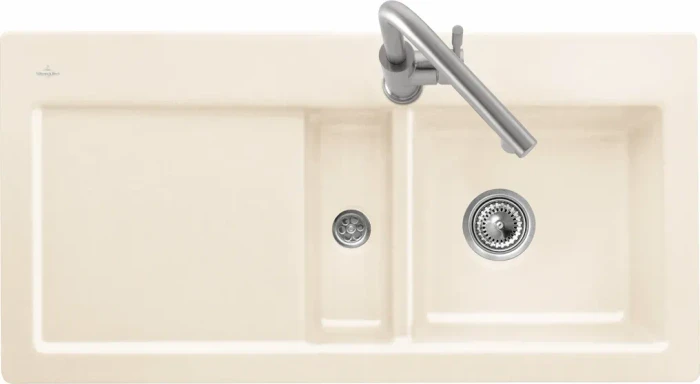 Villeroy & Boch Subway 60 flat flächenbündig Becken rechts mit Ablauffernbedienung chromite