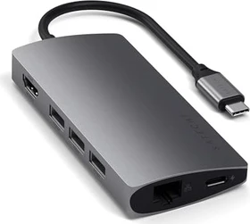 Satechi Aluminium Type-C Multi-Port Adapter 4K V2, space gray, USB-C 3.0 (ST-TCMA2M)