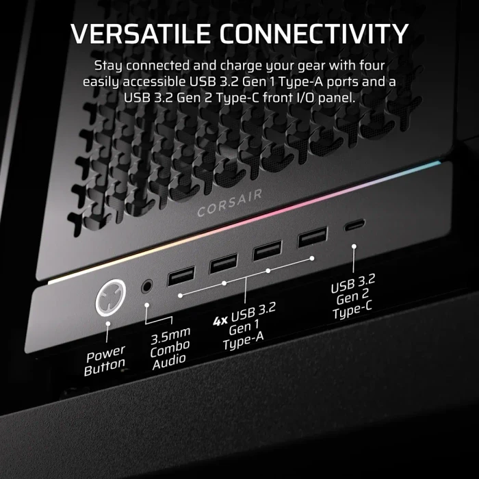 Corsair Frame 5000D RS, schwarz, Glasfenster