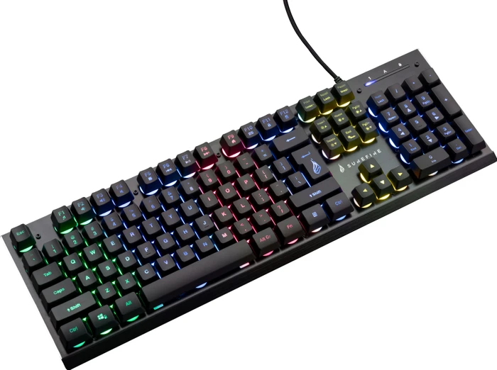 Verbatim SureFire KingPin X2 Gaming Keyboard, LEDs RGB, schwarz, USB, IT