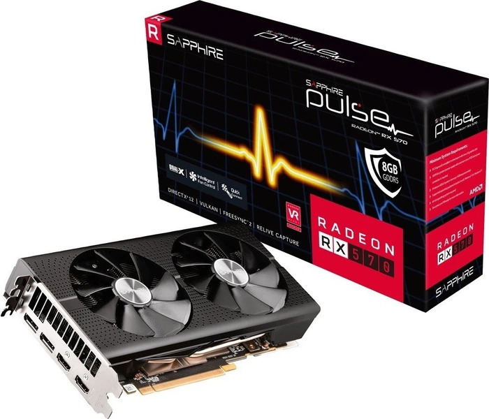 Sapphire Pulse Radeon RX 570 8G G5, 8GB GDDR5, 2x HDMI, 2x DP, lite retail