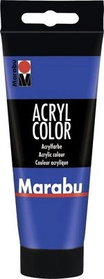 Marabu Acryl Color Acrylfarbe, ultramarinblau dunkel, 100ml