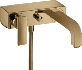 Hansgrohe Citterio Einhebel-Wannenmischer Aufputz mit Hebelgriff polished bronze